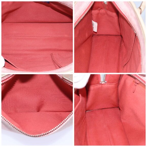 BURBERRY Nova Check Blue Nobel Hand Bag Canvas Pink Beige Auth bs15726 - Picture 15 of 16